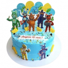 Торт Аниматроники голубой №2609 Торт Аниматроники голубой №2609