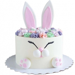 Торт в виде зайчика с ушками №2463 Торт в виде зайчика с ушками №2463