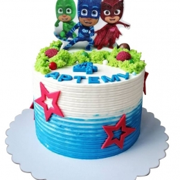 Торт Герои в масках на 4 года №1902 Торт Герои в масках на 4 года №1902