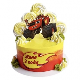 Торт Вспыш и Чудо Машинки на 2 года №2932 Торт Вспыш и Чудо Машинки на 2 года №2932