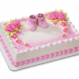 Торт для новорожденной девочки №64