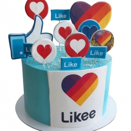 Торт Likee синий №1746