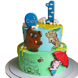 Торт с героями мультфильма Винни Пух [[ARTICLE]]