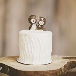Прикольный свадебный торт с совами 