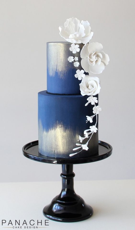 Свадебный торт «Синий бархат» на заказ