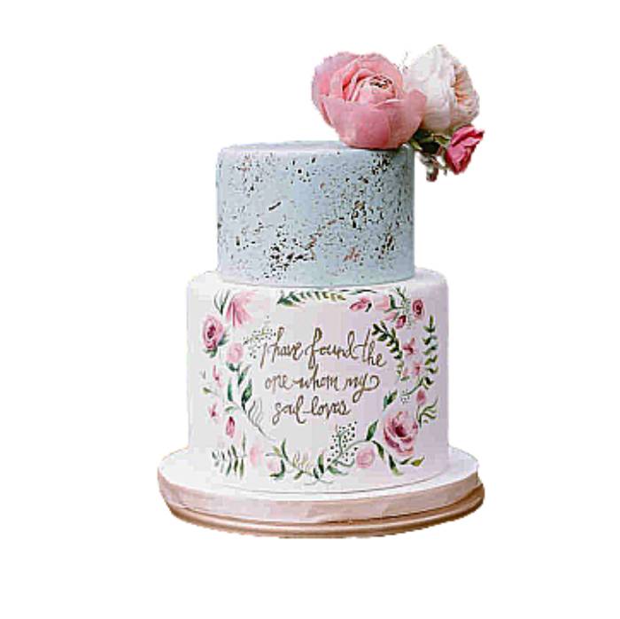Свадебный торт с надписью