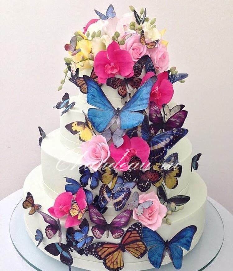 Красочное оформление свадебного торта на заказ