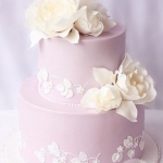 лиловый свадебный торт