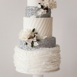 свадебный торт с рюшами 