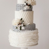 свадебный торт с рюшами 