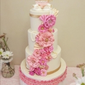 четырехъярусный торт на свадьбу