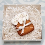 имбирный пряник на пасху в виде кулича