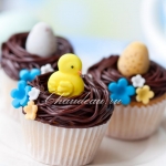 капкейки на пасху с цыпленком