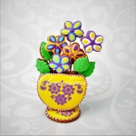 имбирные пряники на пасху в форме цветов