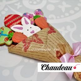 набор имбирных пряников на пасху в форме букетов