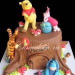 Торт с Винни пухом на 1 год