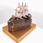 Детский торт «Корабль знаний»