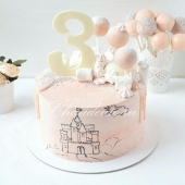 Торт на 3 года девочке картинка