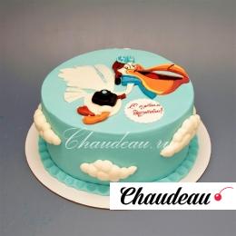 Голубой детский торт «Альбатрос» фото Голубой детский торт «Альбатрос» на заказ