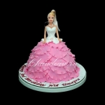 Детский торт кукла «Барби на праздничном балу» на заказ