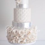 Свадебный торт с кружевом «Elegance» заказать в Москве
