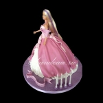 Детский торт кукла «Барби-Принцесса» на заказ