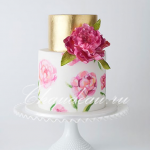 Маленький свадебный торт «Пион» заказать в Москве
