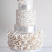 Свадебный торт с кружевом «Elegance» заказать в Москве