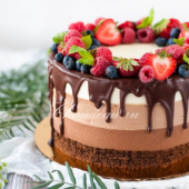 стильный ягодный торт на заказ в москве