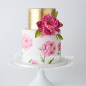 Маленький свадебный торт «Пион» заказать в Москве