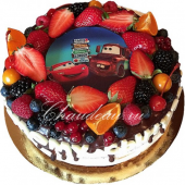 детский торт с ягодами