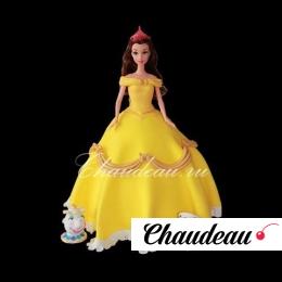 Детский торт кукла «Принцесса Белль» на заказ