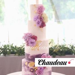 Свадебный торт сиреневый с белым заказать 