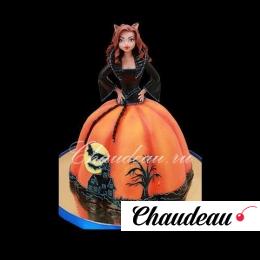 Детский торт кукла «Ведьмочка» на заказ