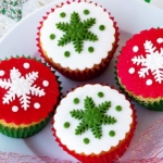 Новогодние капкейки «Снежинка»