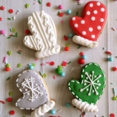 Набор имбирных пряников «Новогодние варежки» 