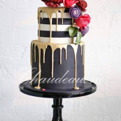 Свадебный торт в бело синем цвете на заказ