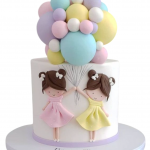 Торт для двойняшек мальчика и девочки TDMD0013112