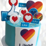 Синий торт LIKEE STL0013129 фото и оформление торта