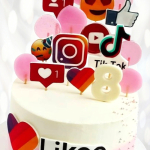 Торт LIKES и TikTok TLT0013143 фото и оформление торта