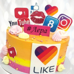 Торт Likee на восемь лет TLVL013145 фото и оформление торта