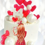 Воздушные шары для девочки на 14 лет VSHD013169 фото и оформление торта