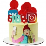 Торт Инстаграм на 18 лет №2567