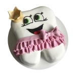 Торт на первый зубик из мастики №2949