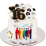 Торт с BTS на 16 лет №2175