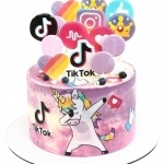 Торт с единорогом в стиле ТикТок №1914