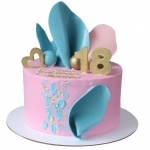 Торт с лепестками на 18 лет №2085