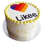 Торт с надписью Likee №1735