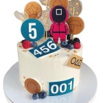 Торт с оформлением в виде Игра в кальмара №2342