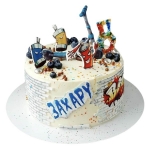 Торт с самокатом и баллончиками для граффити №2775